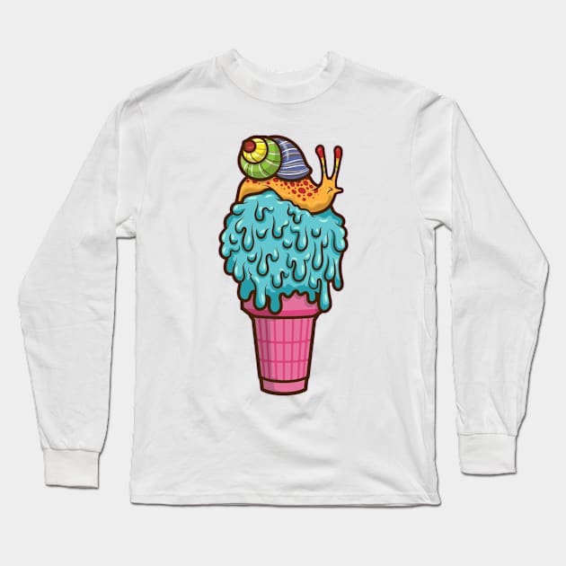 Snail - icecream Long Sleeve T-Shirt by Otaku-Ganshxr